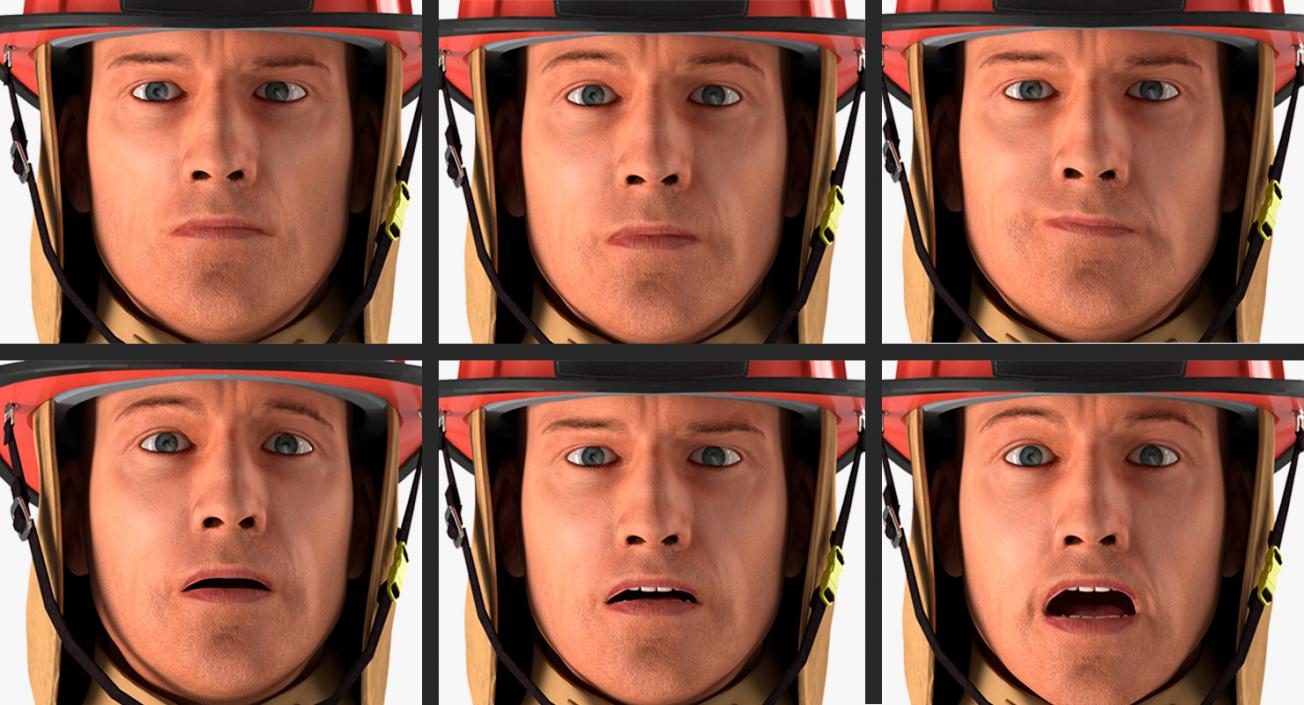 Rigged Firefighters Collection 2 3D