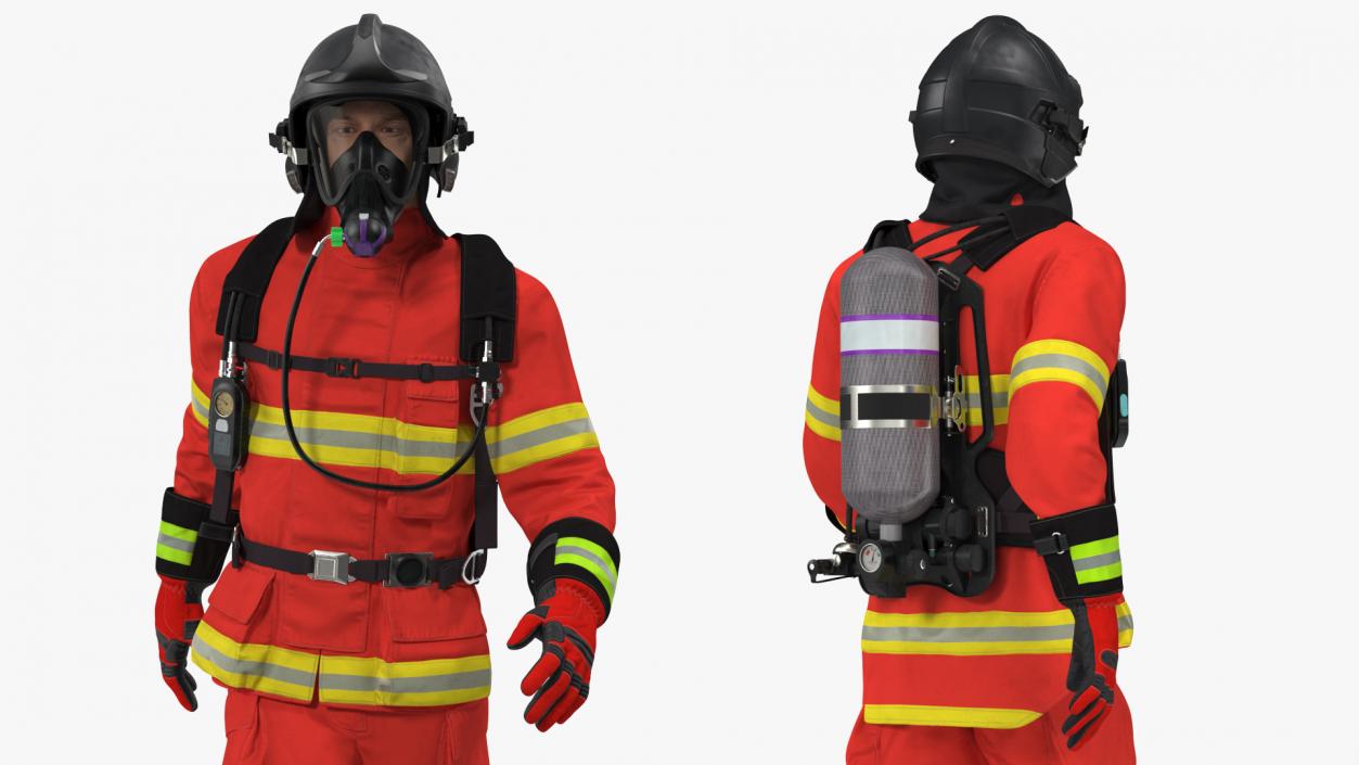 Rigged Firefighters Collection 2 3D