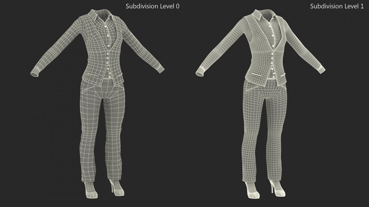 Business Attire Female Outfit 3D model