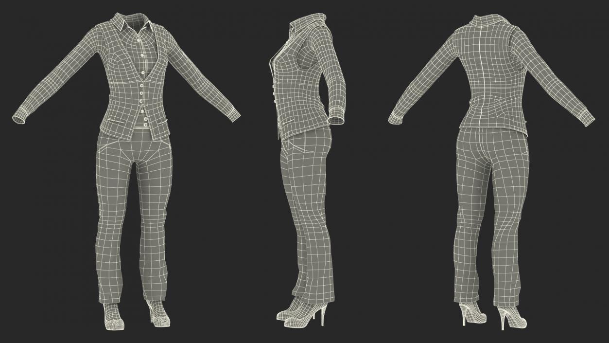 Business Attire Female Outfit 3D model