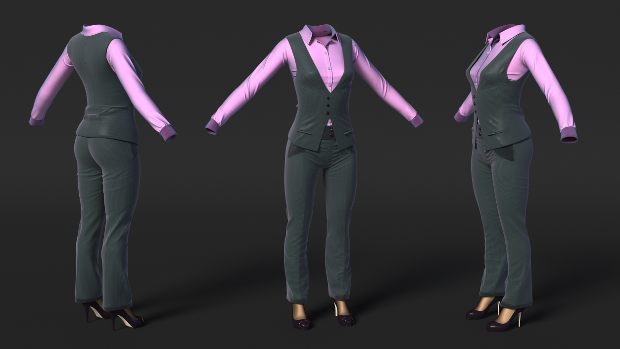 Business Attire Female Outfit 3D model