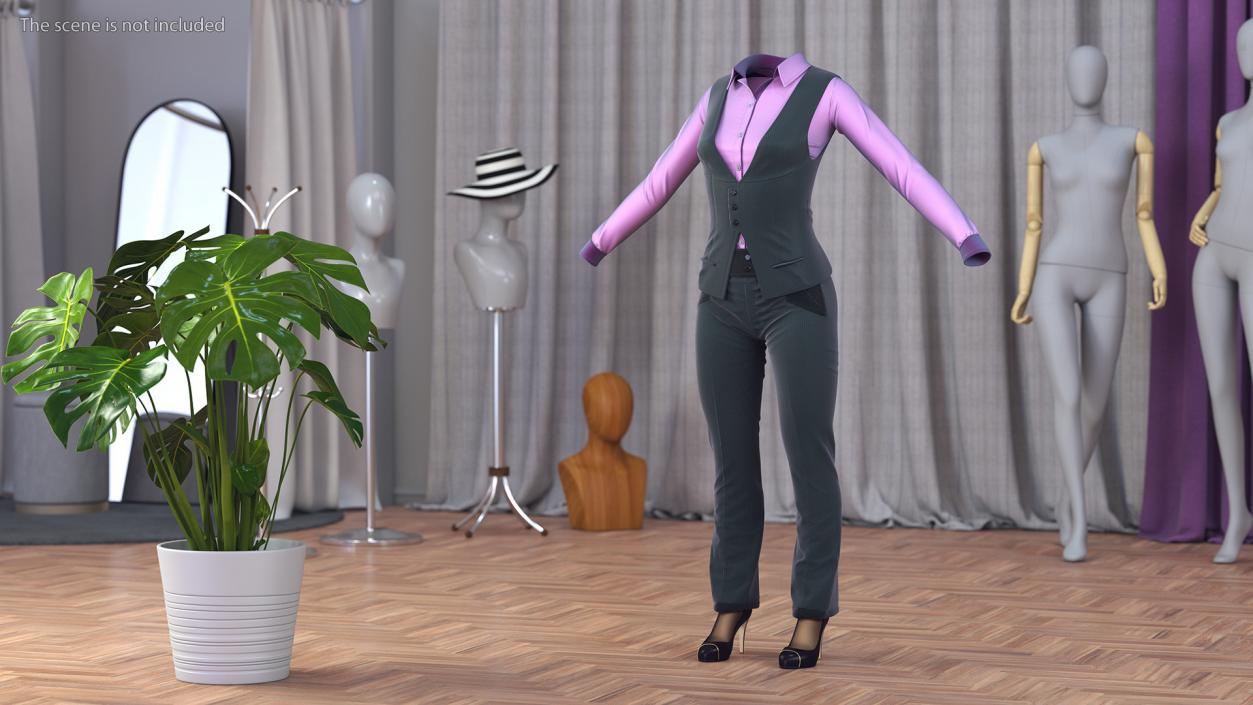 Business Attire Female Outfit 3D model