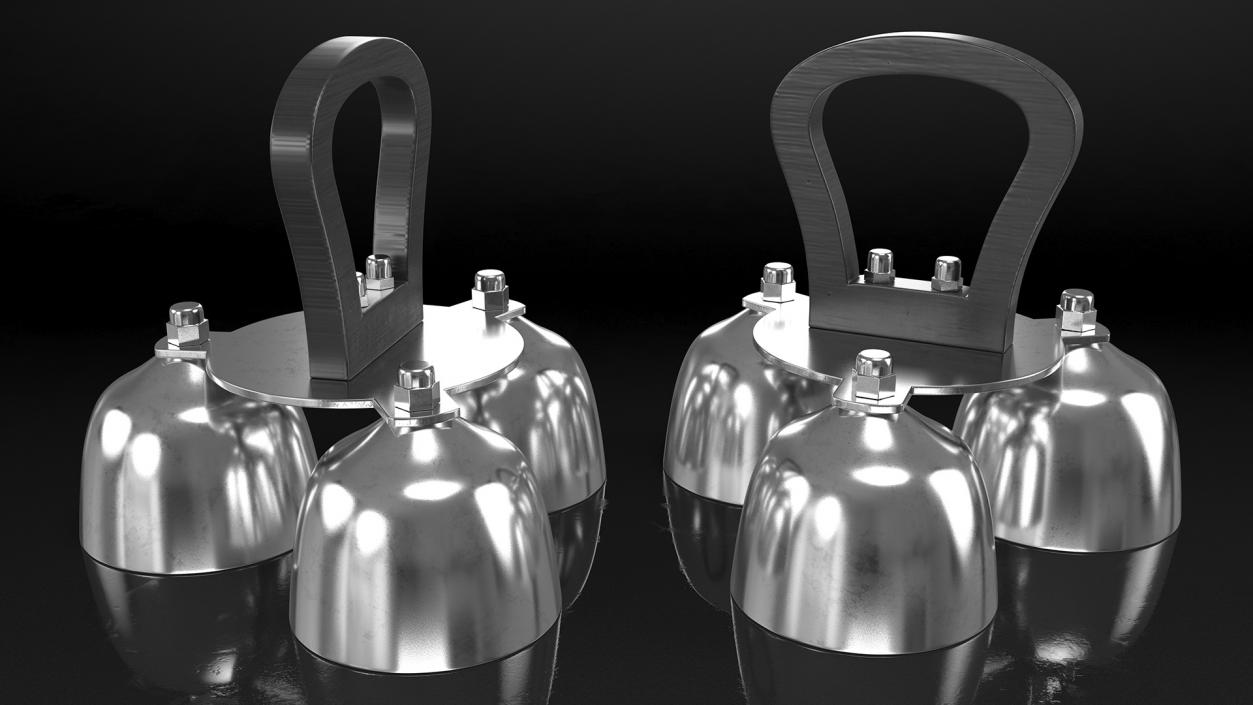 3D Silver Liturgical Altar Bell 3 Tones