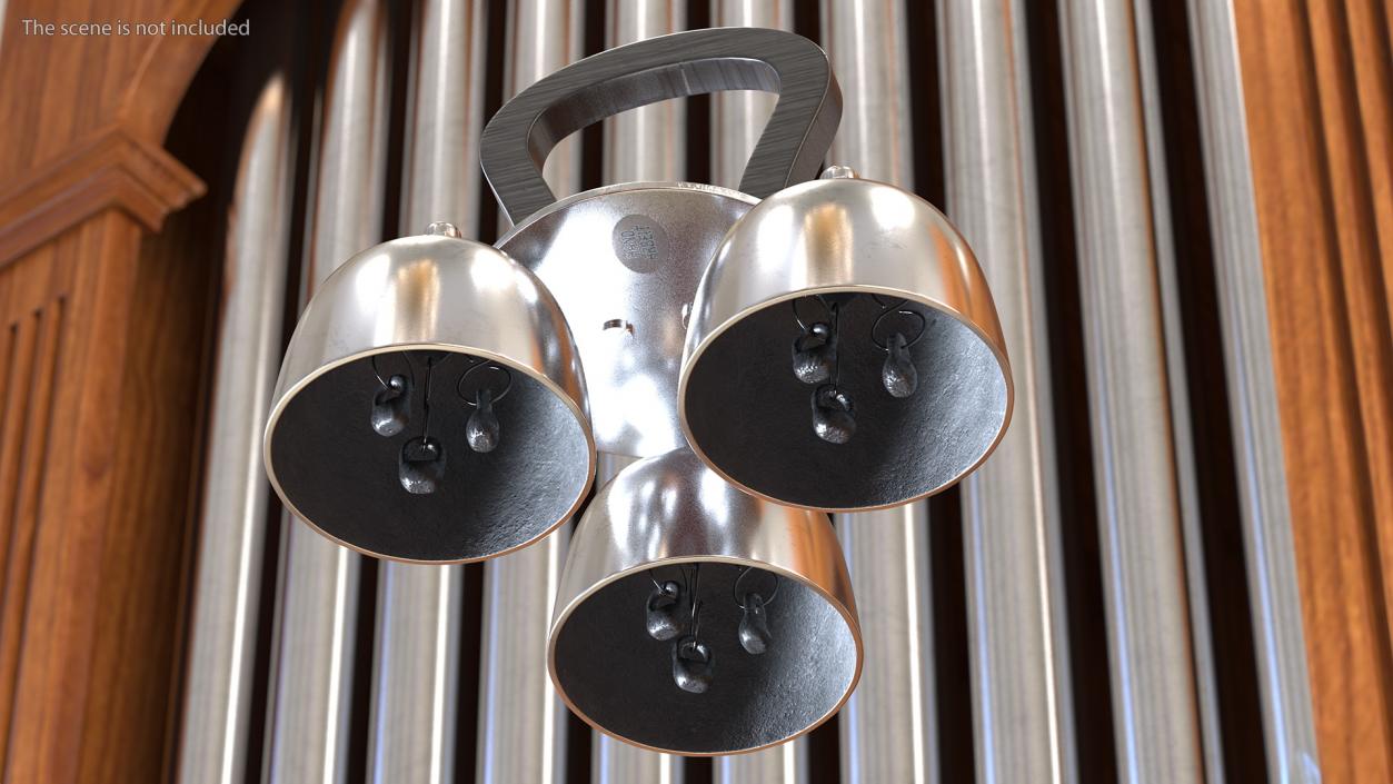 3D Silver Liturgical Altar Bell 3 Tones