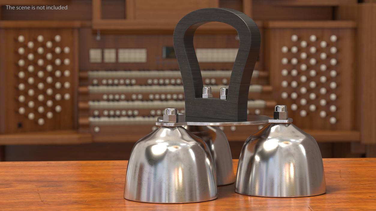 3D Silver Liturgical Altar Bell 3 Tones