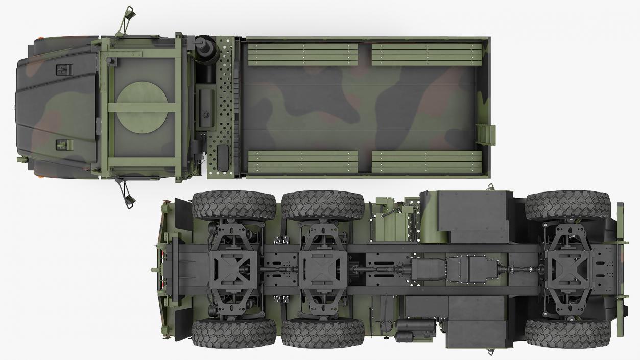 3D OshKosh MTVR MK23 6x6 Cargo Truck model