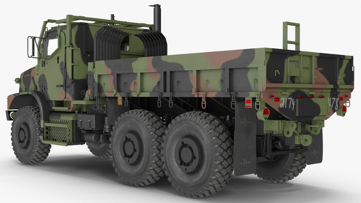 3D OshKosh MTVR MK23 6x6 Cargo Truck model