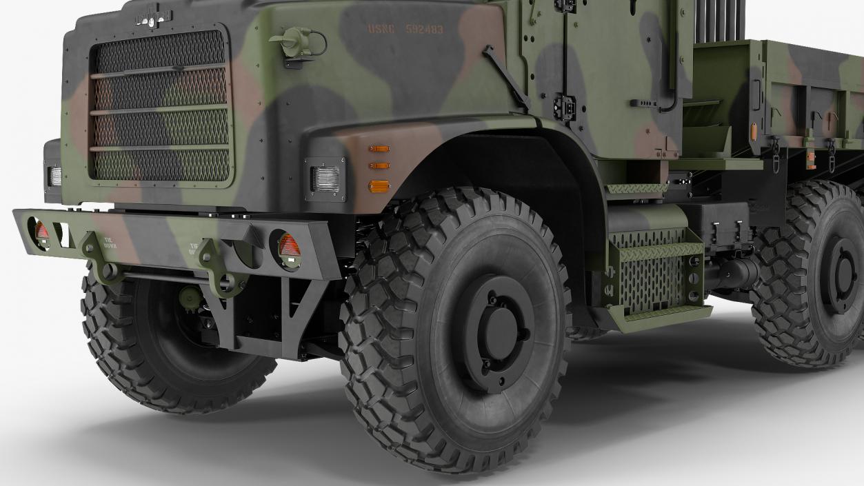 3D OshKosh MTVR MK23 6x6 Cargo Truck model