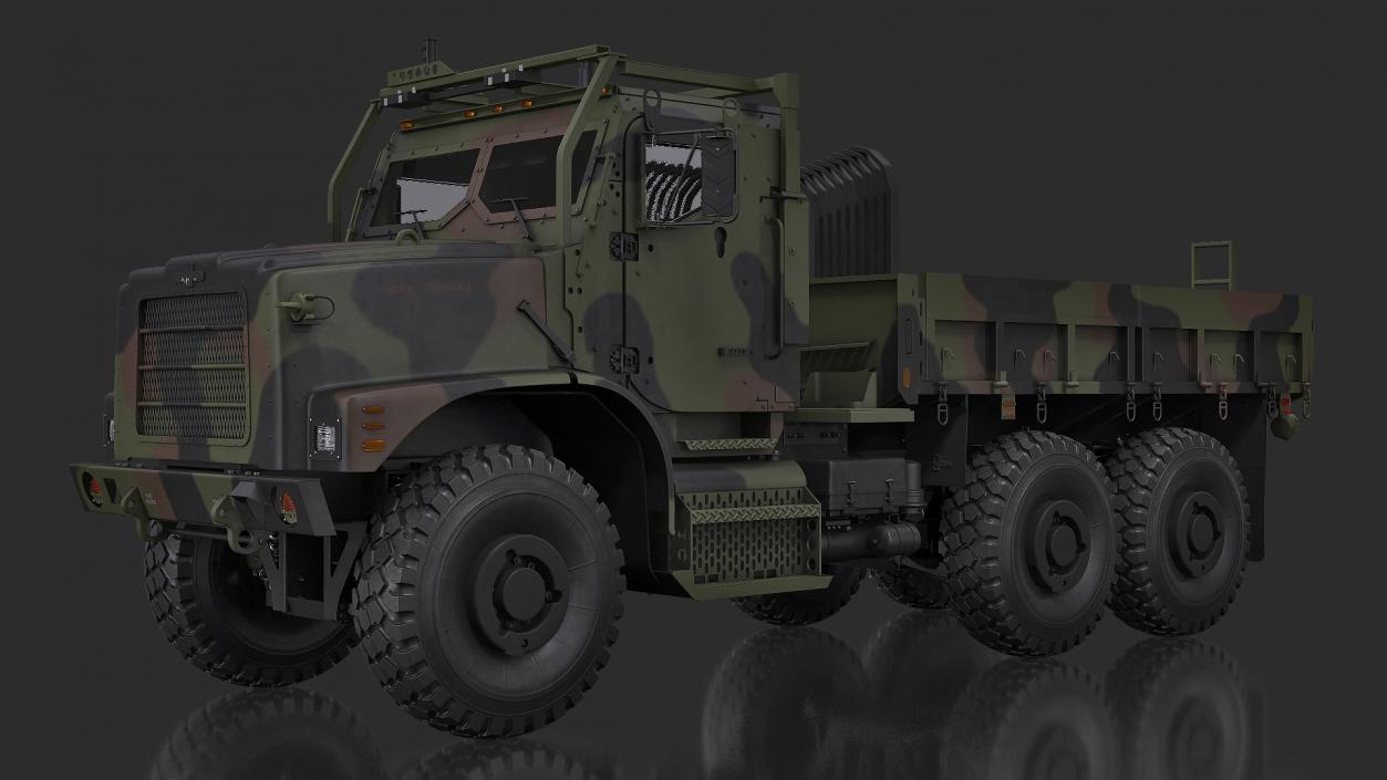 3D OshKosh MTVR MK23 6x6 Cargo Truck model