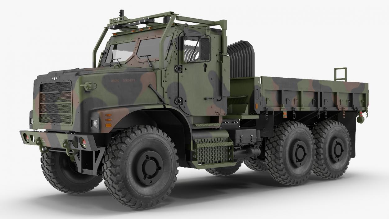 3D OshKosh MTVR MK23 6x6 Cargo Truck model