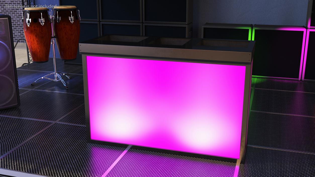 3D DJ Stand with Purple Lighting 2