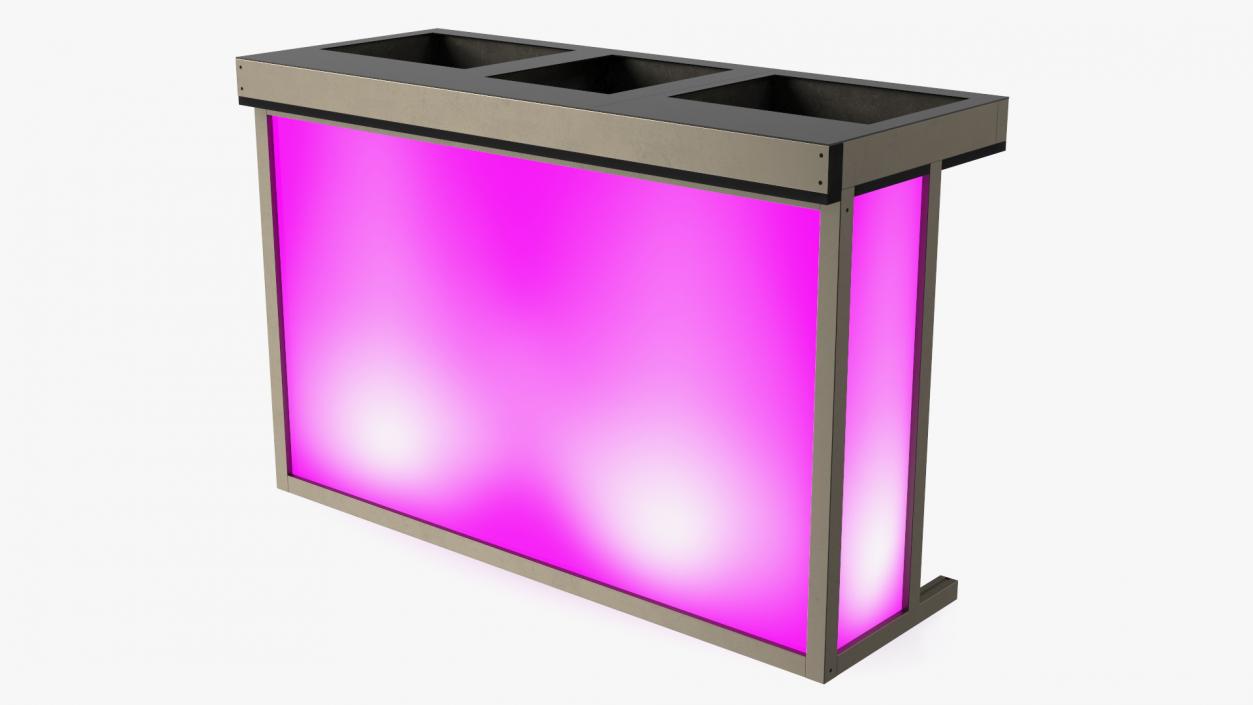 3D DJ Stand with Purple Lighting 2