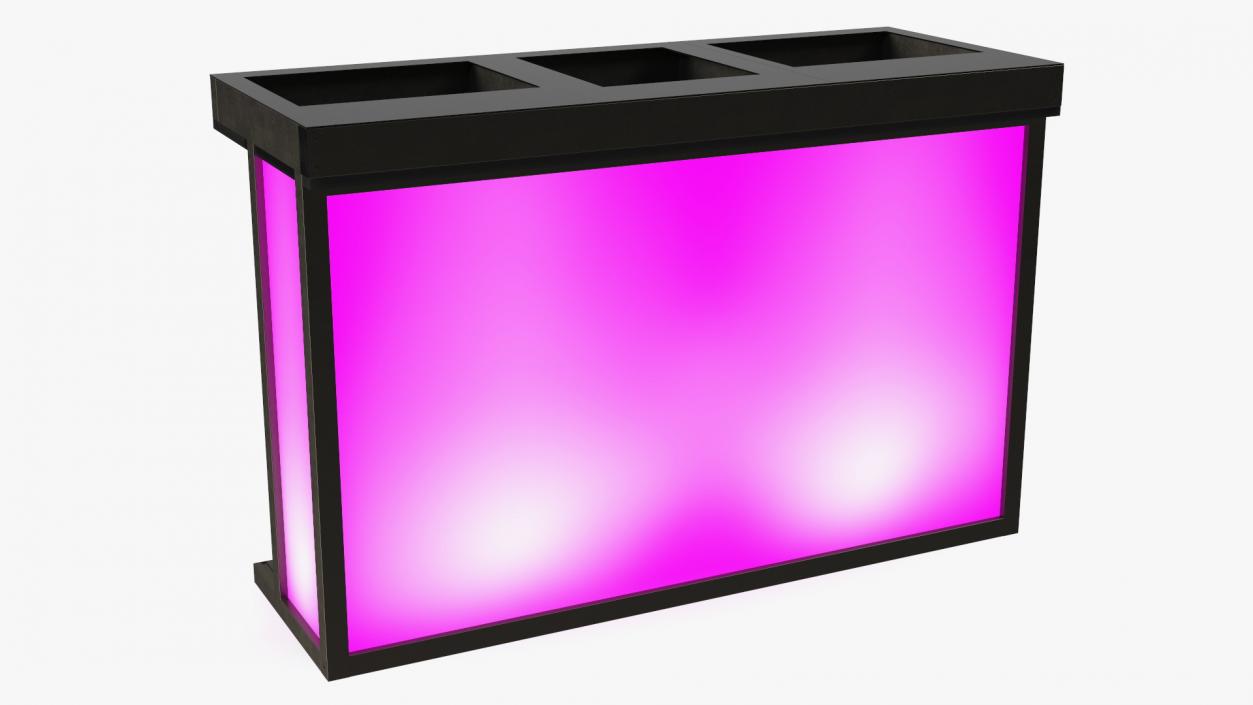 3D DJ Stand with Purple Lighting 2