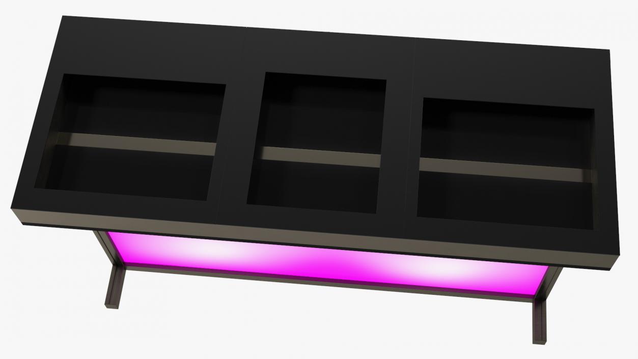 3D DJ Stand with Purple Lighting 2