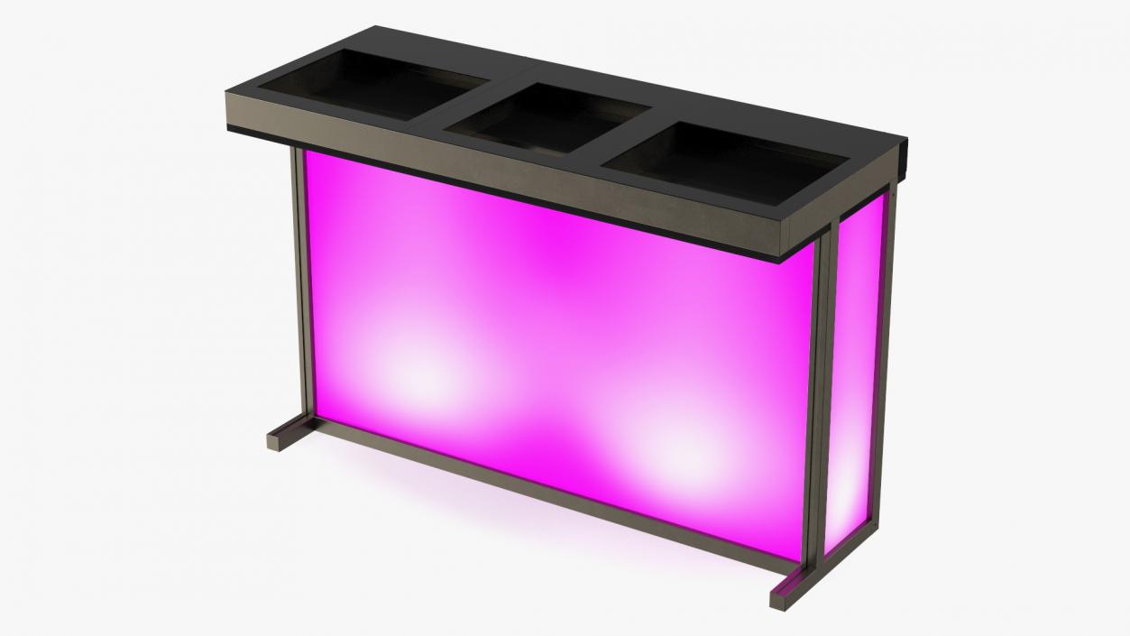 3D DJ Stand with Purple Lighting 2