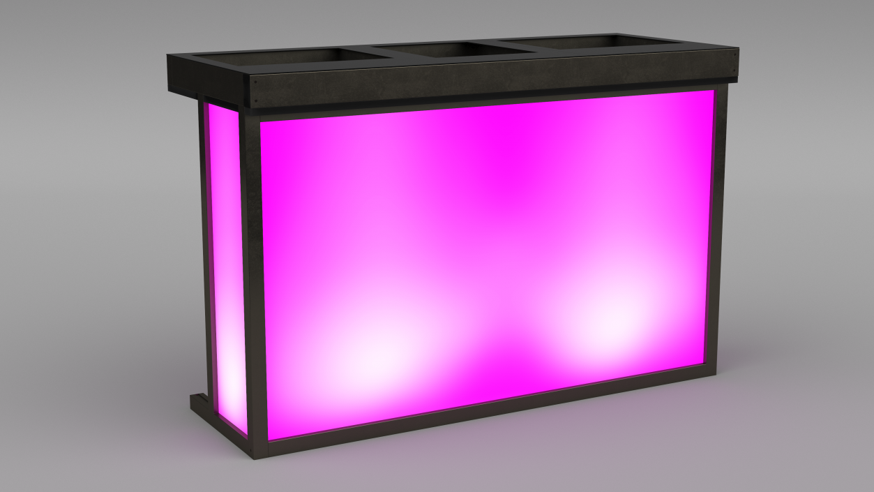 3D DJ Stand with Purple Lighting 2