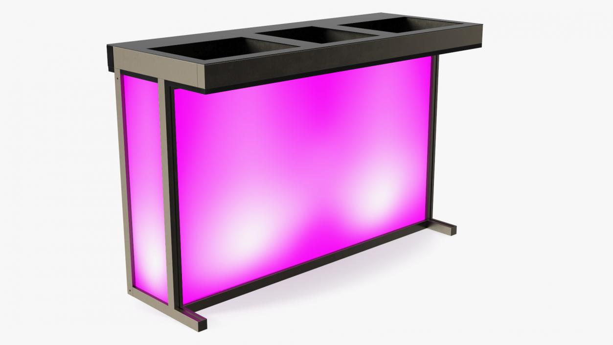 3D DJ Stand with Purple Lighting 2