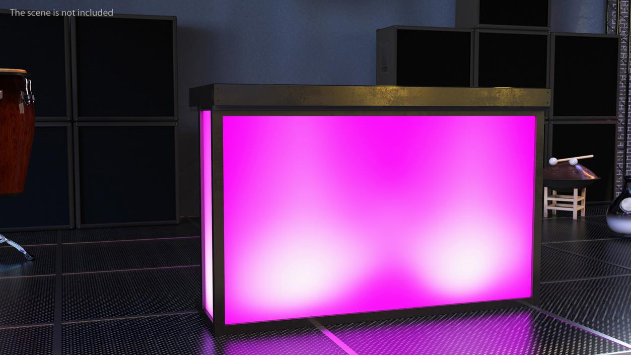 3D DJ Stand with Purple Lighting 2