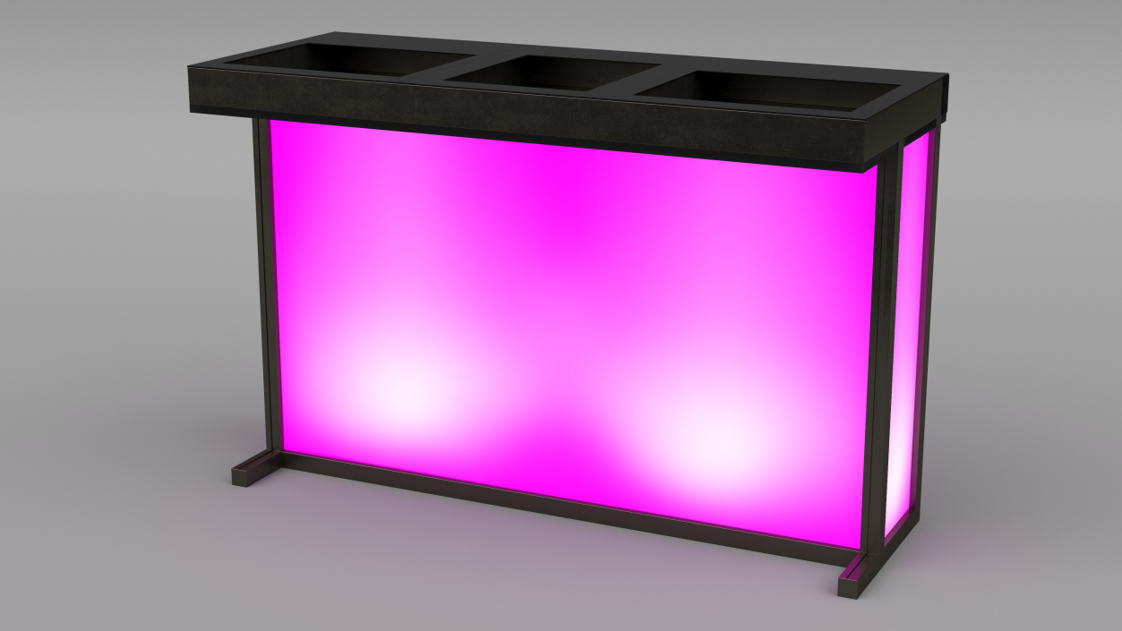 3D DJ Stand with Purple Lighting 2