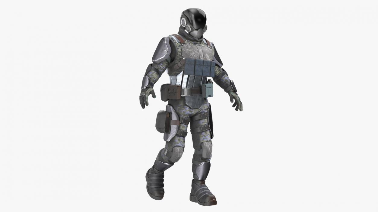 3D Futuristic Soldier Rigged(1) model