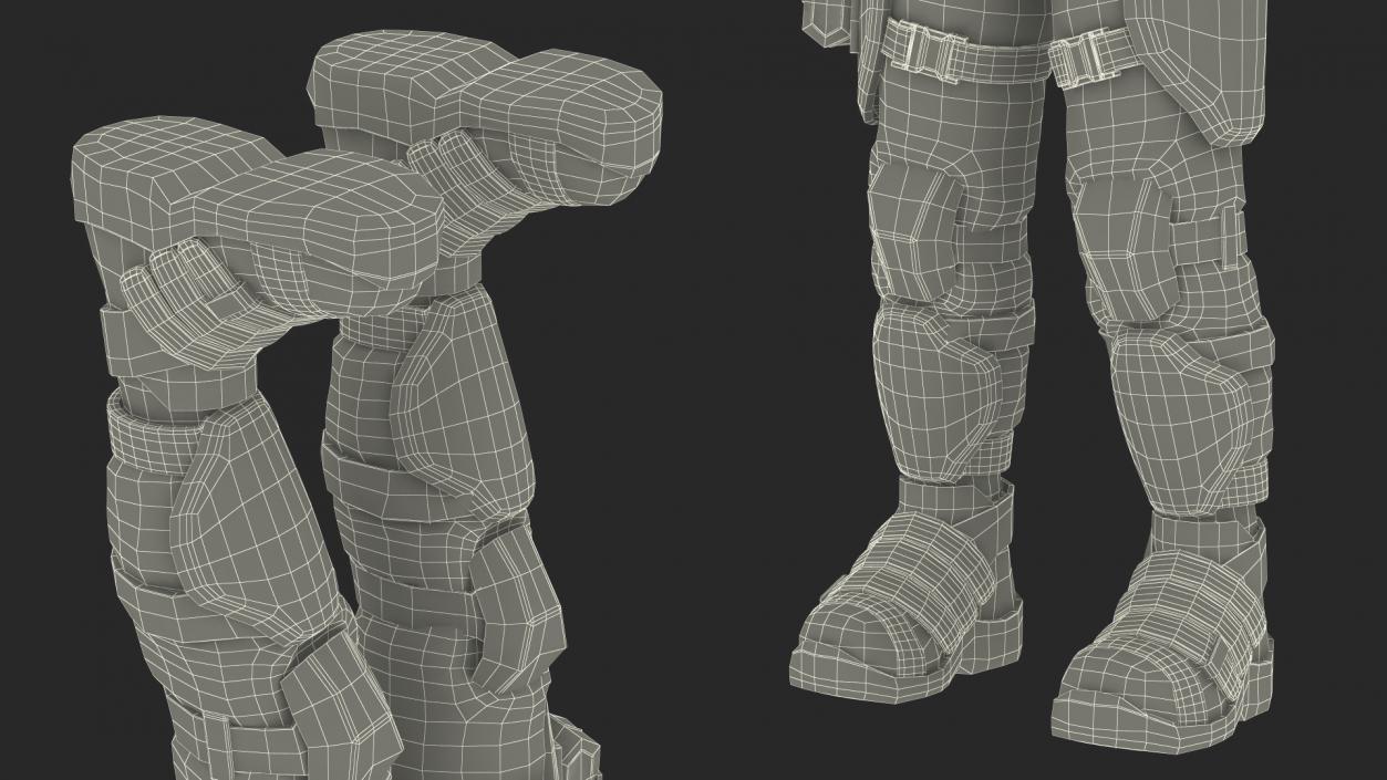 3D Futuristic Soldier Rigged(1) model