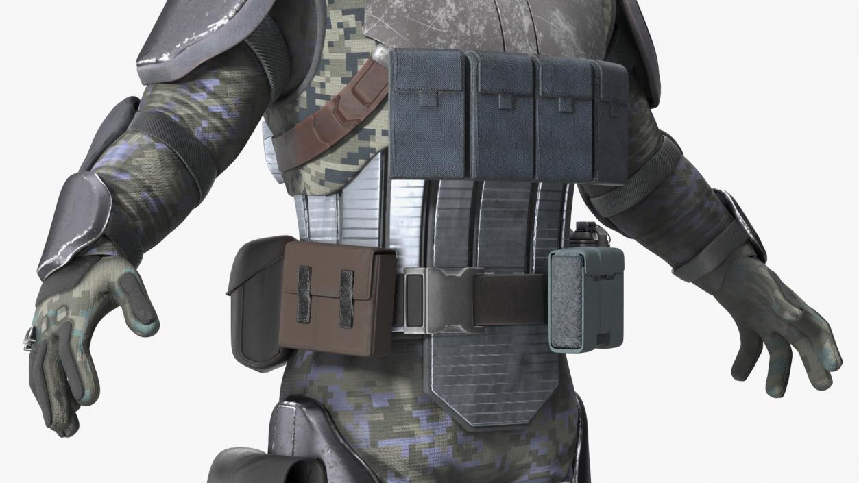 3D Futuristic Soldier Rigged(1) model