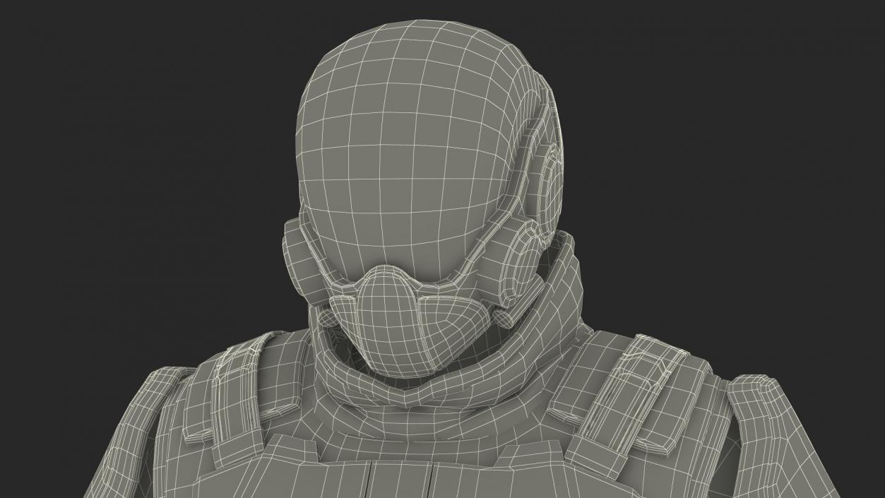 3D Futuristic Soldier Rigged(1) model