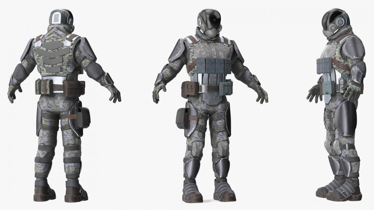 3D Futuristic Soldier Rigged(1) model