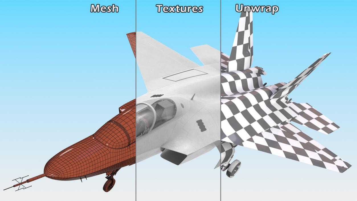 3D Mitsubishi X2 Shinshin Aircraft