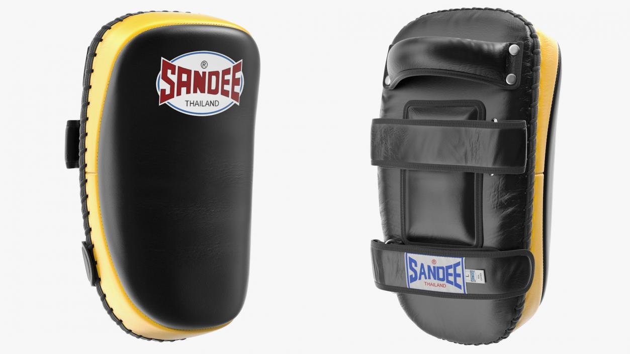 3D Sandee Curved Thai Leather Kick Pads