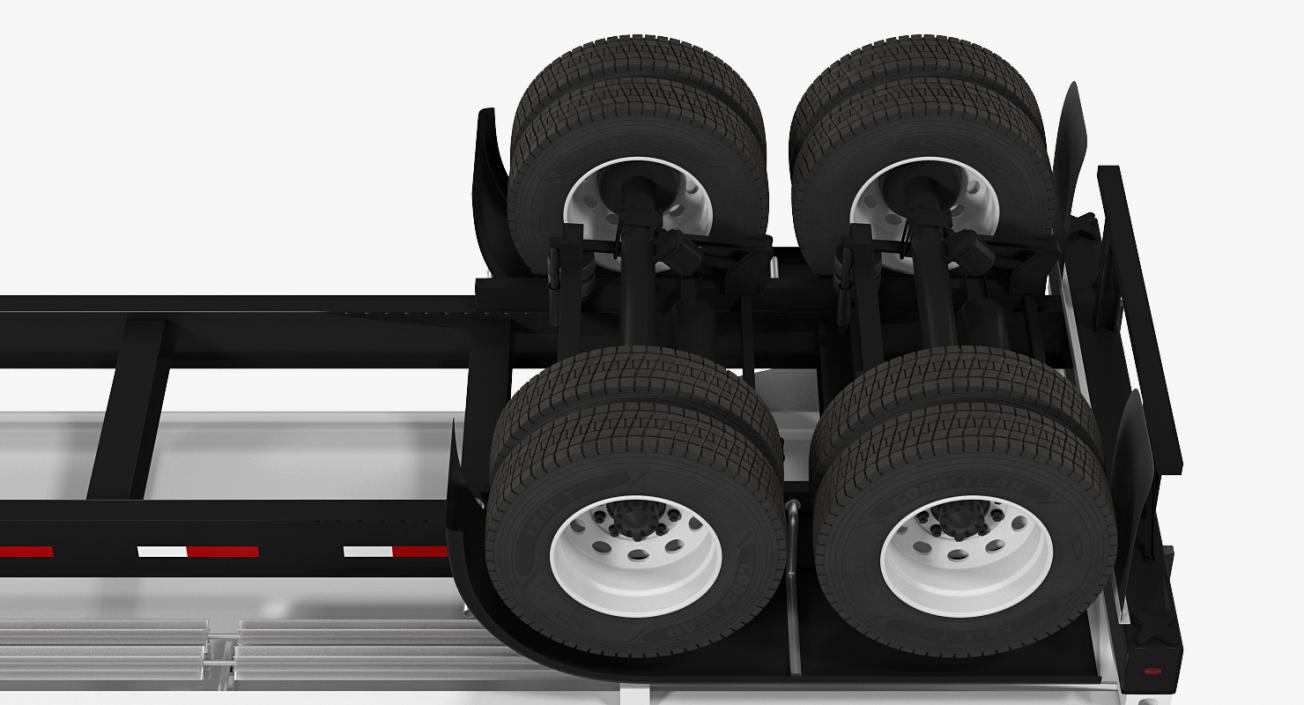 3D model LNG Semi Trailer Gas Tank Trailer Rigged