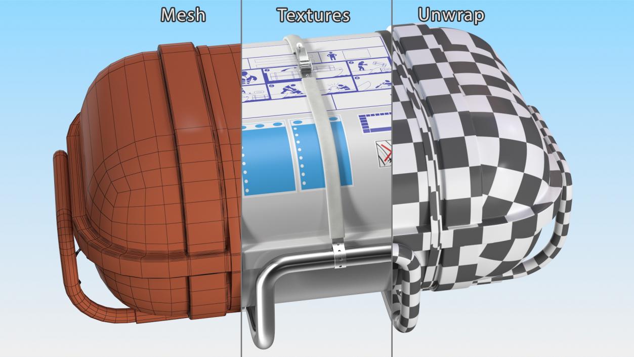 Standard Life Raft  Container 3D model