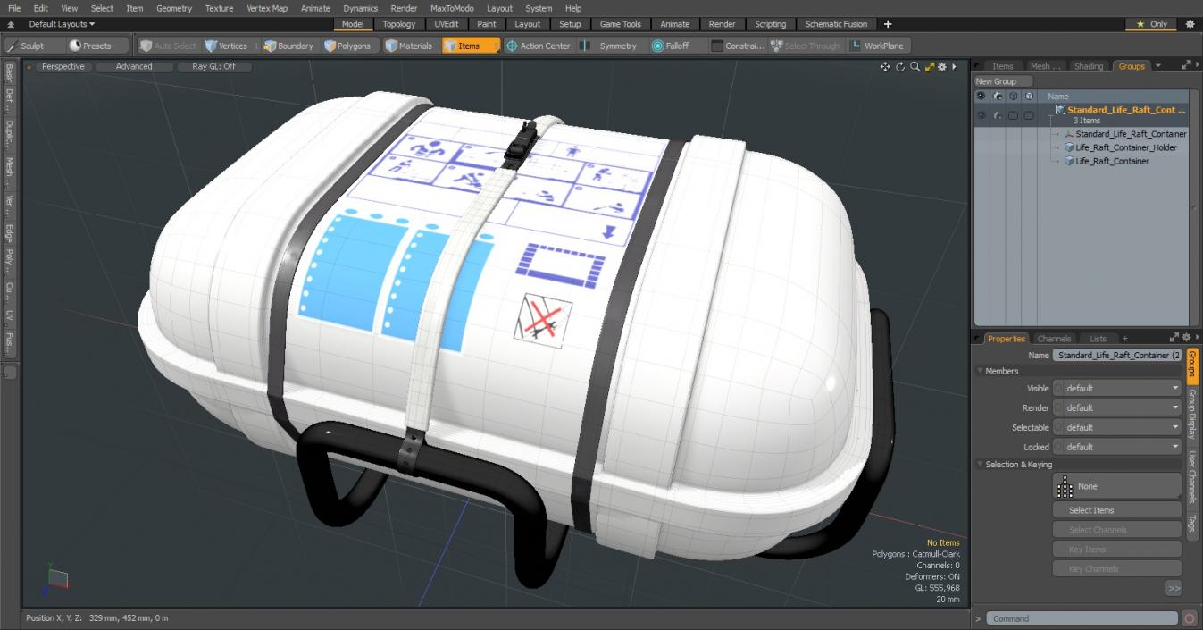 Standard Life Raft  Container 3D model