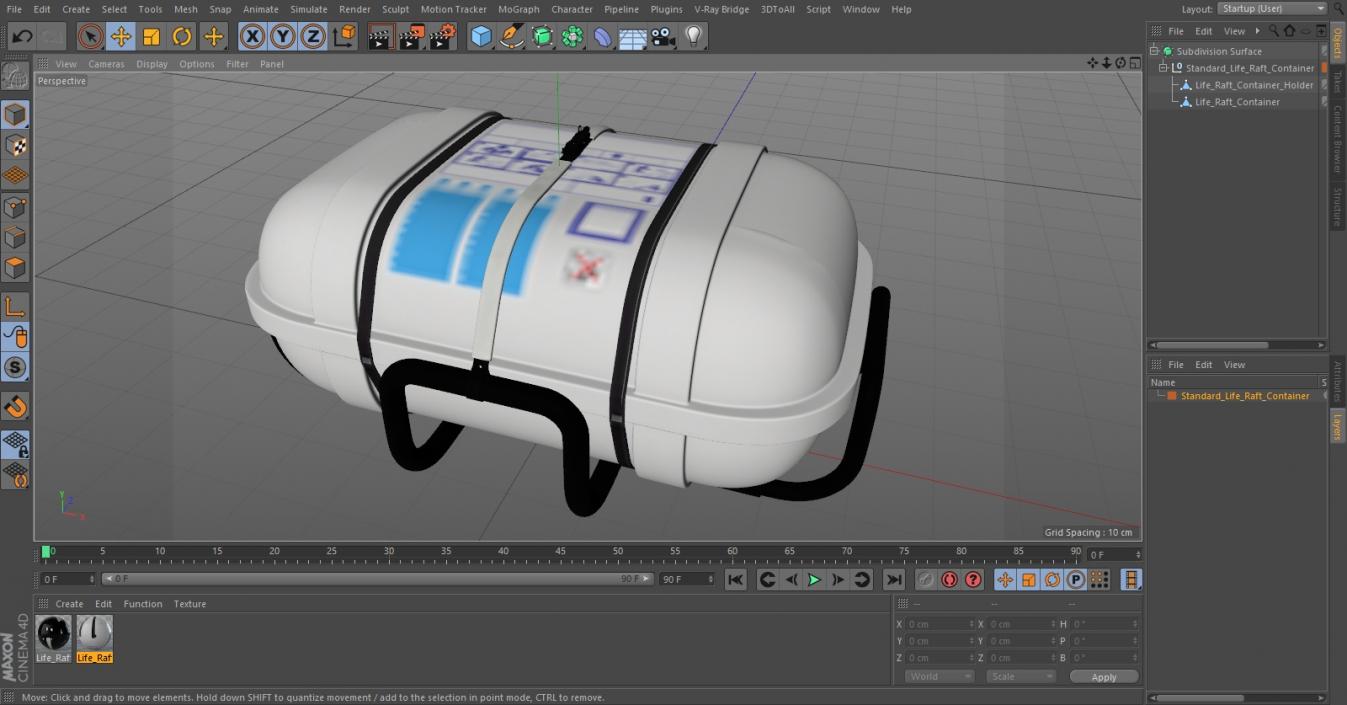 Standard Life Raft  Container 3D model