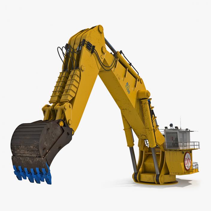 Backhoe Dredger 1100 Rigged 3D