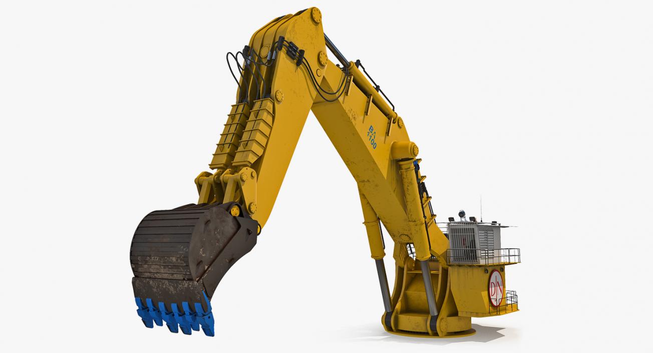 Backhoe Dredger 1100 Rigged 3D