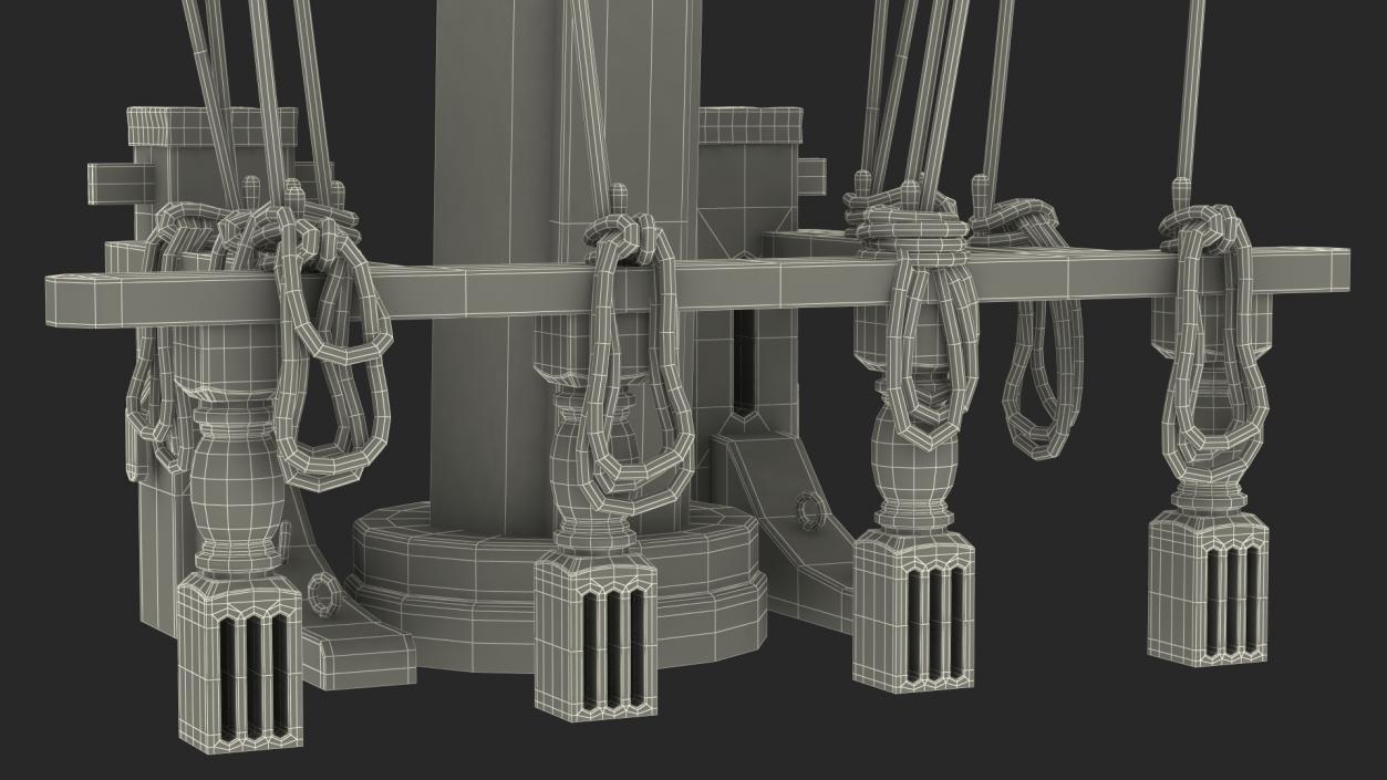 Foremast Retracted Sails 3D model