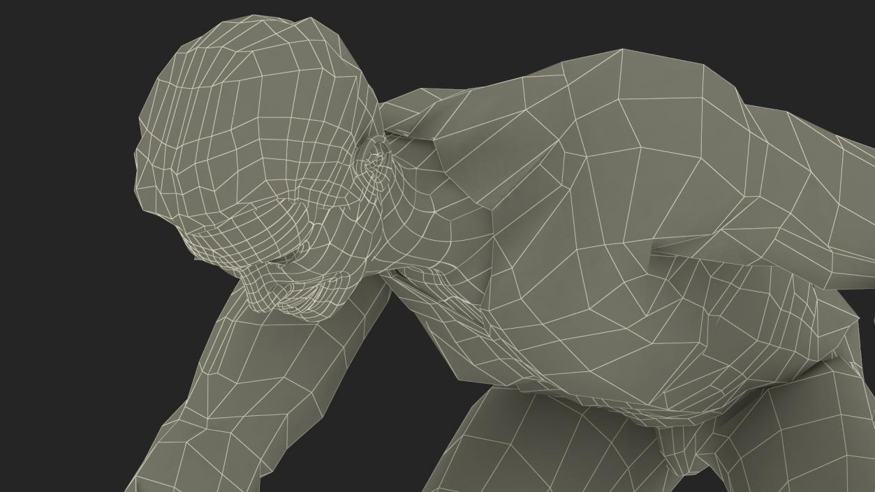 3D model Man Playing with Dog