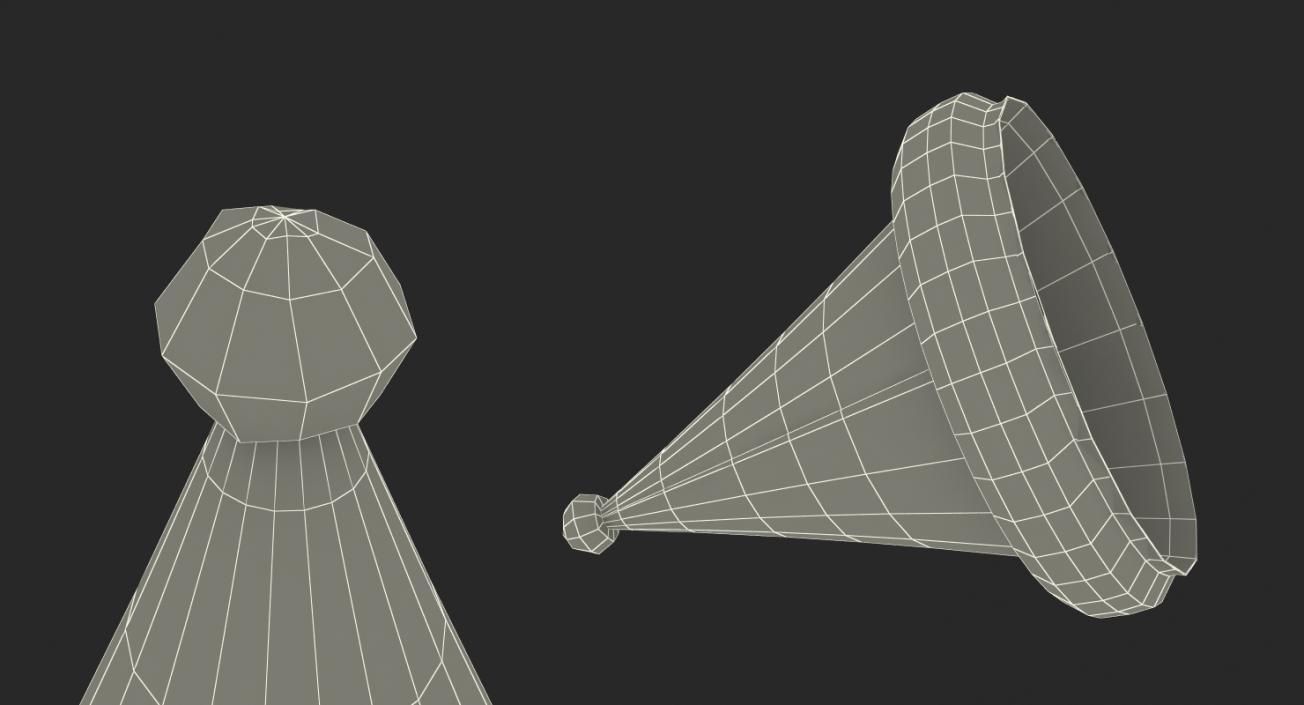 3D Fur Cone Party Hat model