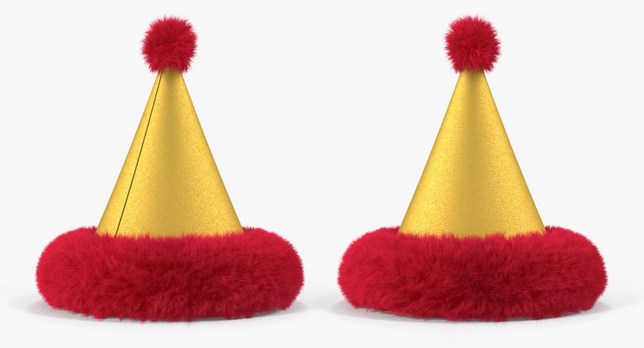 3D Fur Cone Party Hat model