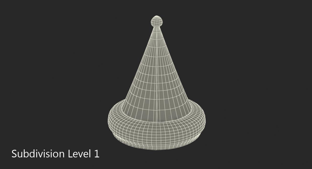 3D Fur Cone Party Hat model