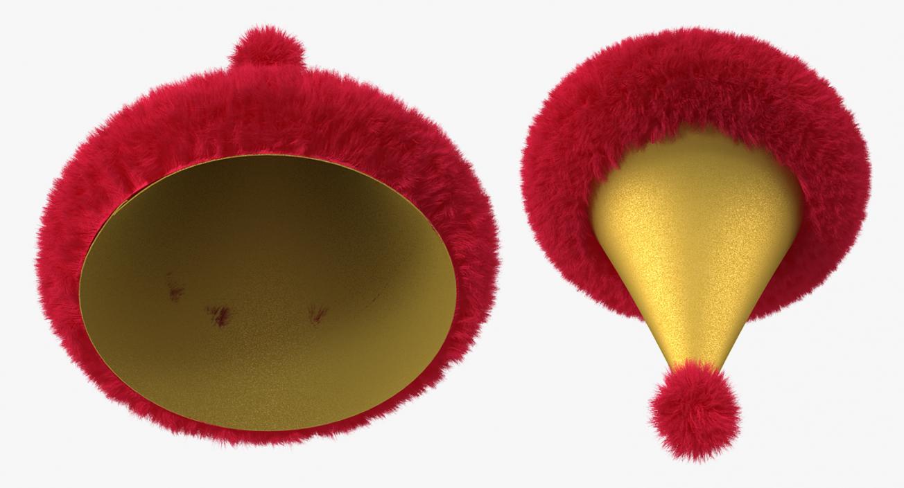 3D Fur Cone Party Hat model