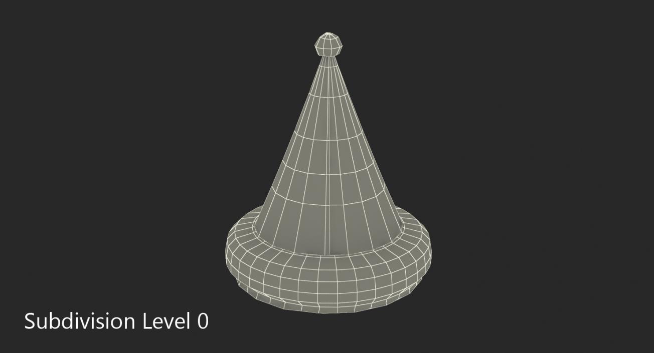 3D Fur Cone Party Hat model