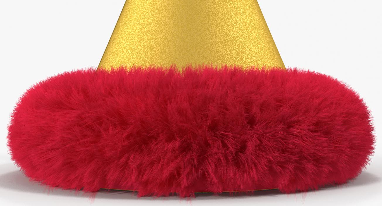 3D Fur Cone Party Hat model