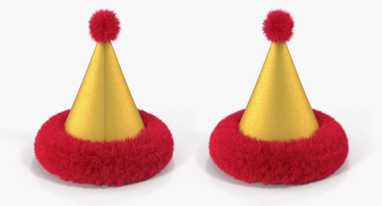 3D Fur Cone Party Hat model