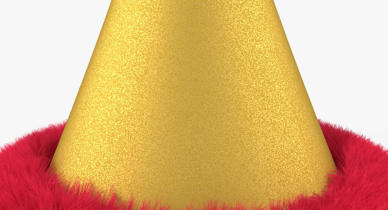 3D Fur Cone Party Hat model