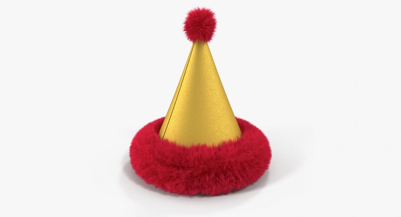 3D Fur Cone Party Hat model