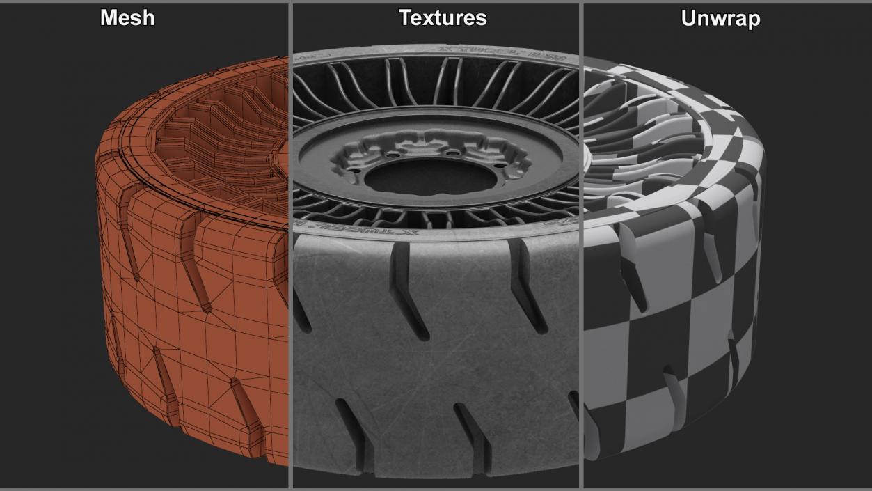 Michelin X Tweel Hard Surface Tire(1) 3D