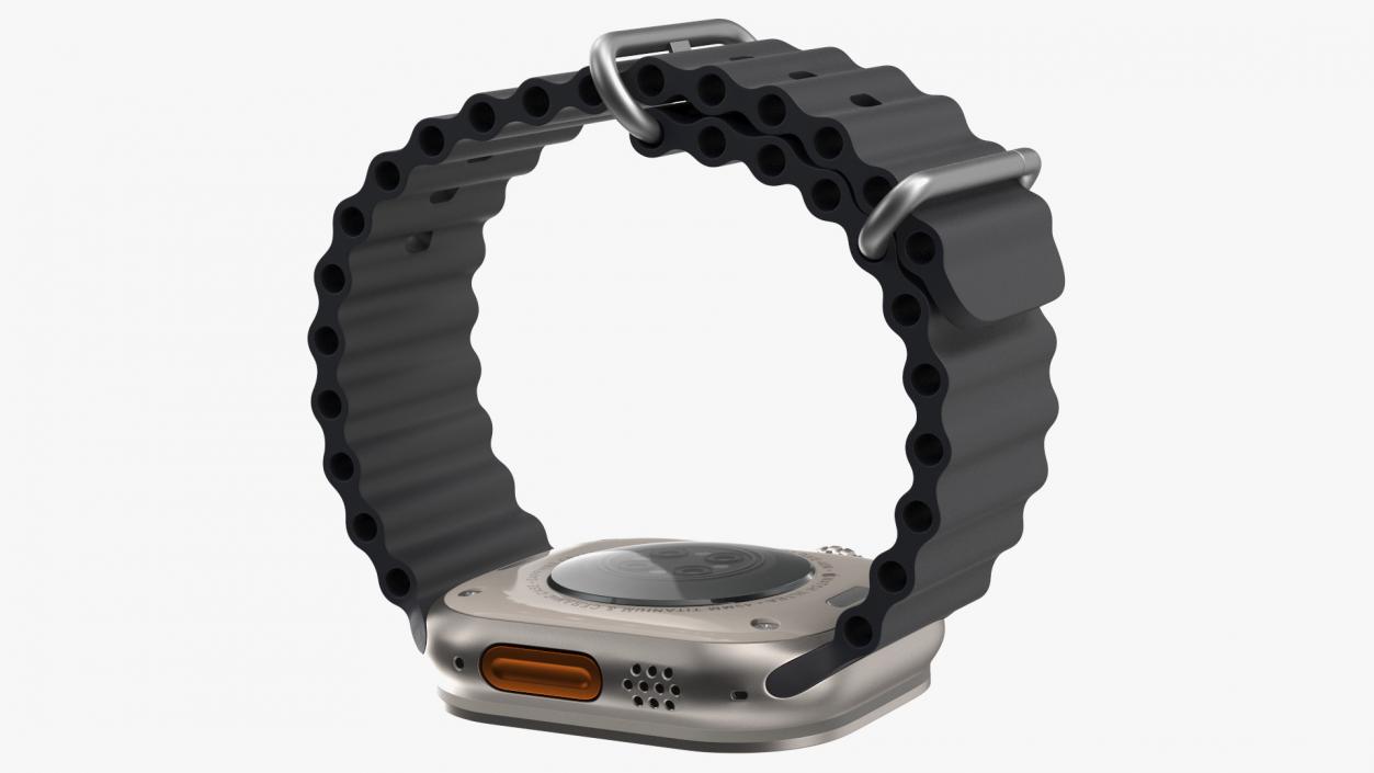 Apple Watch Ultra Ocean Band Midnight 3D