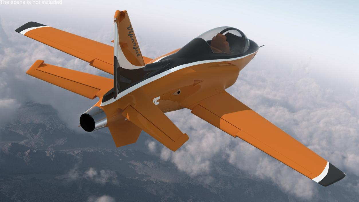 3D Single-Engine Sport Aircraft ViperJet Rigged for Cinema 4D model